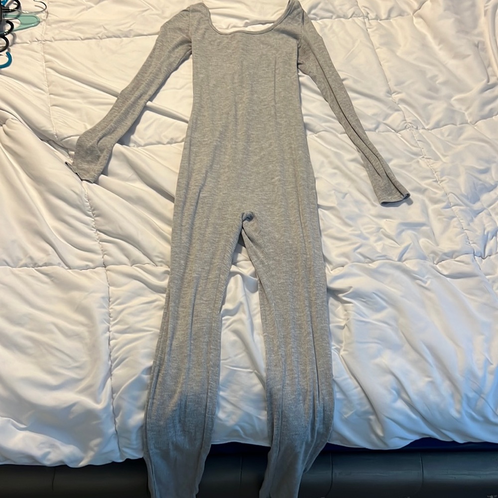 Open back, lace up back full body jumpsuit